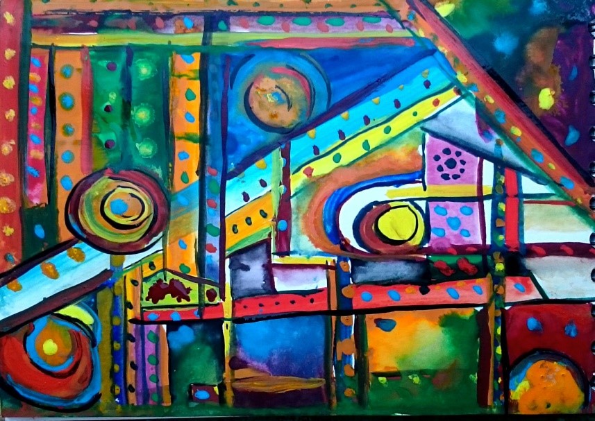 Varga Éva:: ” Hol volt, hol nem volt”, akvarell, 2020